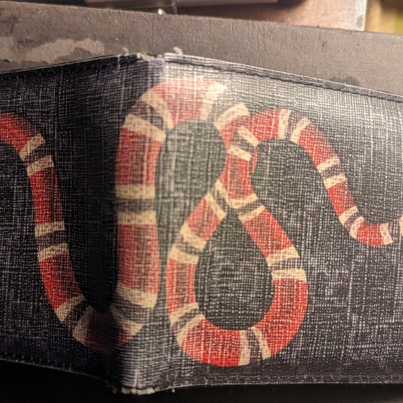 Vintage Kingsnake print GG Supreme wallet - Picture 2 of 5
